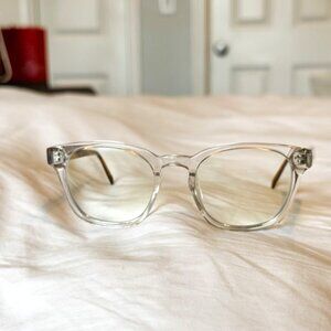 Felix Crystal with English Oak Warby Parker Eyeglasses